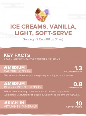 Ice creams, vanilla, light, soft-serve