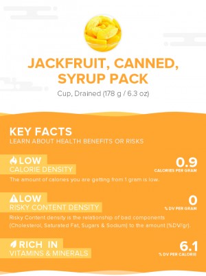 Jackfruit, canned, syrup pack