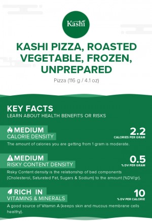 KASHI Pizza, Roasted Vegetable, frozen, unprepared