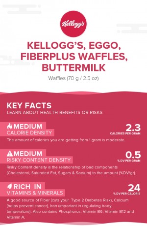 KELLOGG'S, EGGO, FIBERPLUS Waffles, Buttermilk