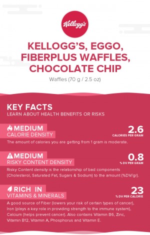 KELLOGG'S, EGGO, FIBERPLUS Waffles, Chocolate Chip