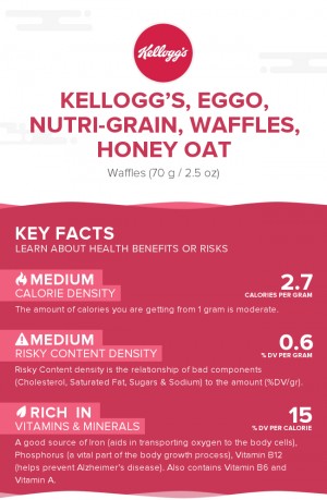 KELLOGG'S, EGGO, NUTRI-GRAIN, Waffles, Honey Oat