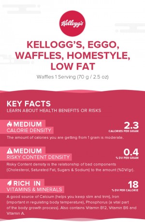 KELLOGG'S, EGGO, Waffles, Homestyle, Low Fat