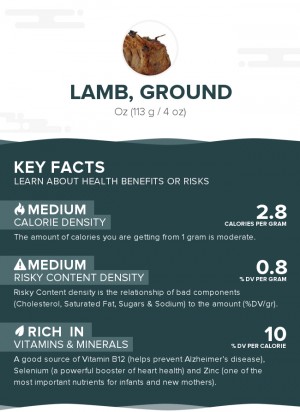 Lamb, ground, raw