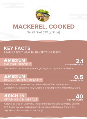 Mackerel, cooked