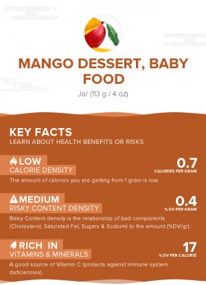 Mango dessert, baby food