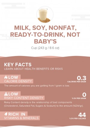 Milk, soy, nonfat, ready-to-drink, not baby's