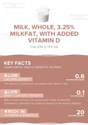 Milk, whole, 3.25% milkfat, with added vitamin D