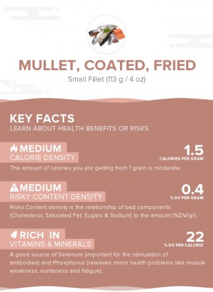 Mullet, coated, fried