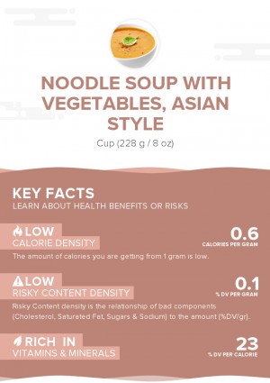 Noodle soup with vegetables, Asian style