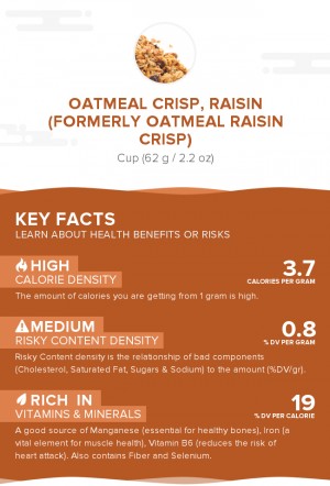 Oatmeal Crisp, Raisin (formerly Oatmeal Raisin Crisp)