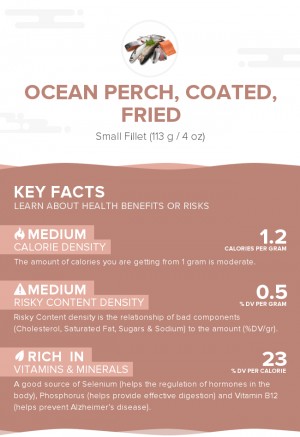 Ocean perch, coated, fried