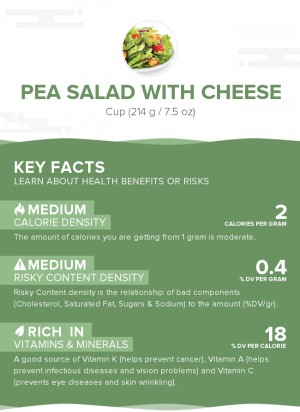 Pea salad with cheese