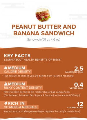 Peanut butter and banana sandwich