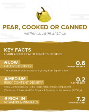 Pear, cooked or canned