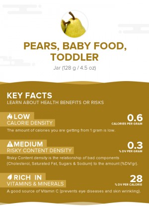 Pears, baby food, toddler