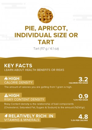 Pie, apricot, individual size or tart