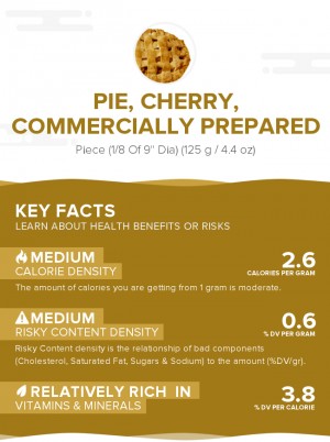 Pie, cherry, commercially prepared