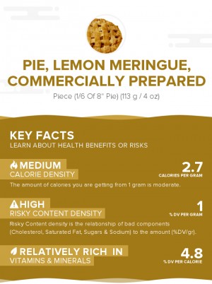 Pie, lemon meringue, commercially prepared