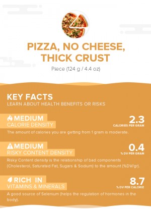 Pizza, no cheese, thick crust