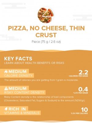 Pizza, no cheese, thin crust