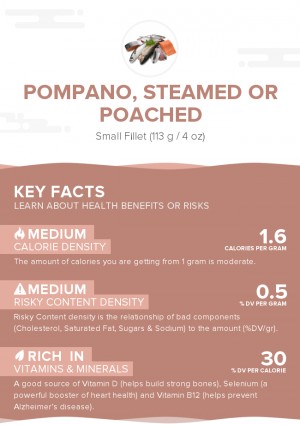 Pompano, steamed or poached