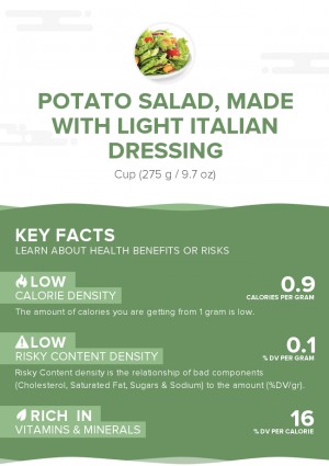 Potato salad, made with light Italian dressing