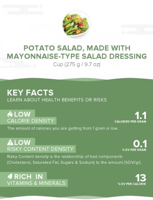 Potato salad, made with mayonnaise-type salad dressing