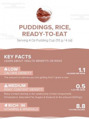 Puddings, rice, ready-to-eat