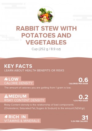 Rabbit stew with potatoes and vegetables