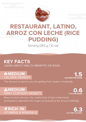 Restaurant, Latino, arroz con leche (rice pudding)