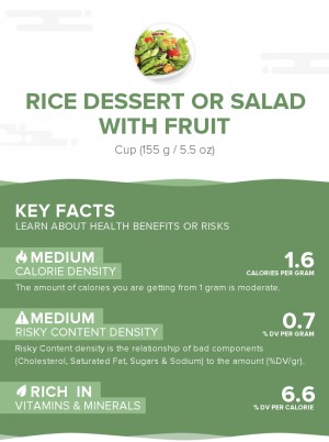 Rice dessert or salad with fruit