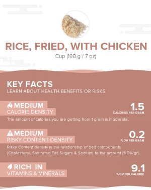 Rice, fried, with chicken