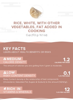 Rice, white, with other vegetables, fat added in cooking
