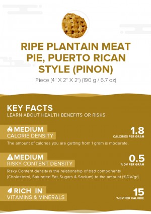 Ripe plantain meat pie, Puerto Rican style (Pinon)