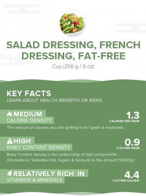 Salad dressing, french dressing, fat-free