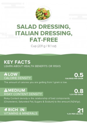 Salad dressing, italian dressing, fat-free