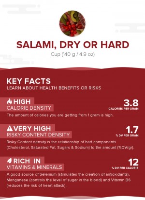 Salami, dry or hard