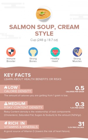 Salmon soup, cream style