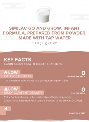 Similac Go and Grow, infant formula, prepared from powder, made with tap water