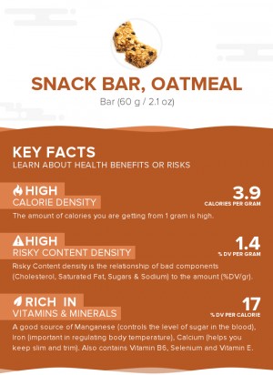 Snack bar, oatmeal