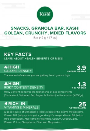 Snacks, granola bar, KASHI GOLEAN, crunchy, mixed flavors