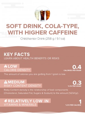 Soft drink, cola-type, with higher caffeine
