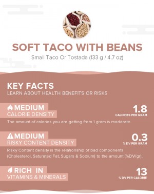 Soft taco with beans