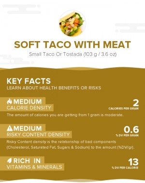 Soft taco with meat