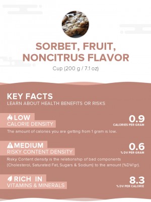 Sorbet, fruit, noncitrus flavor