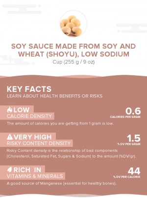 Soy sauce made from soy and wheat (shoyu), low sodium
