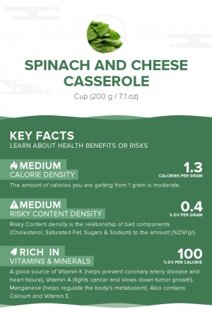 Spinach and cheese casserole