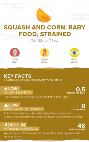 Squash and corn, baby food, strained