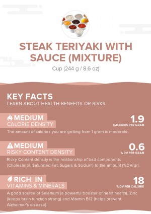 Steak teriyaki with sauce (mixture)